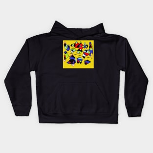 Yellow 78 geometric Kids Hoodie